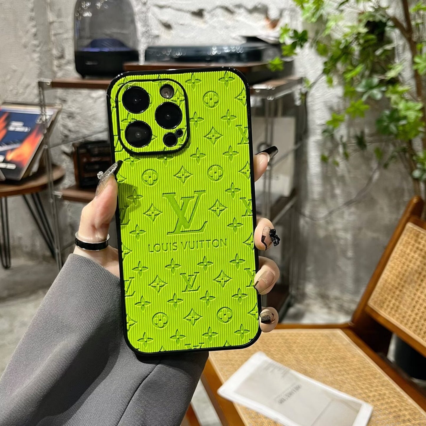 3D Monogram Embossed Leather  Case for iPhones mysite