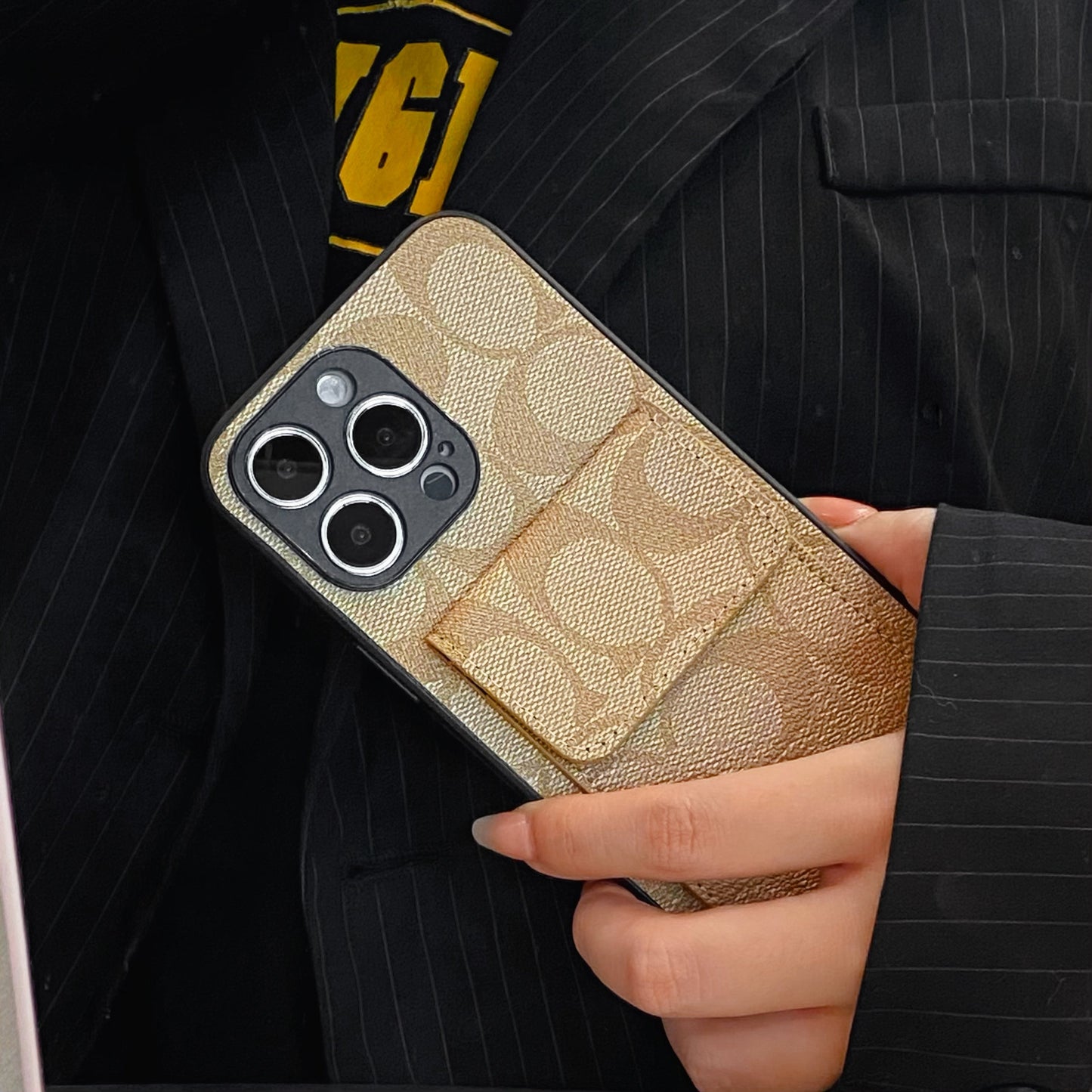 Coach iPhone Case With  Wallet Coffee-HP240513 mysite