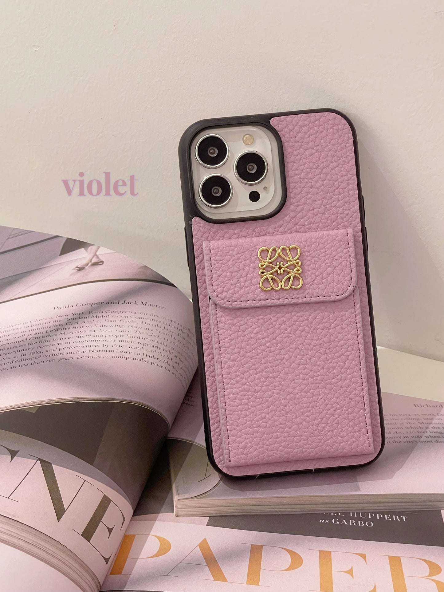 LOEWE iPhone Case With Card Holder Black-QBK240603 mysite
