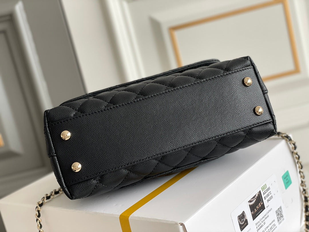 Chanel Coco Handle Black Bag Handle Flap Small/Mini Bag Black - 24x14x10cm mysite