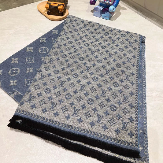 Color Block Letter Border Jacquard Scarf mysite