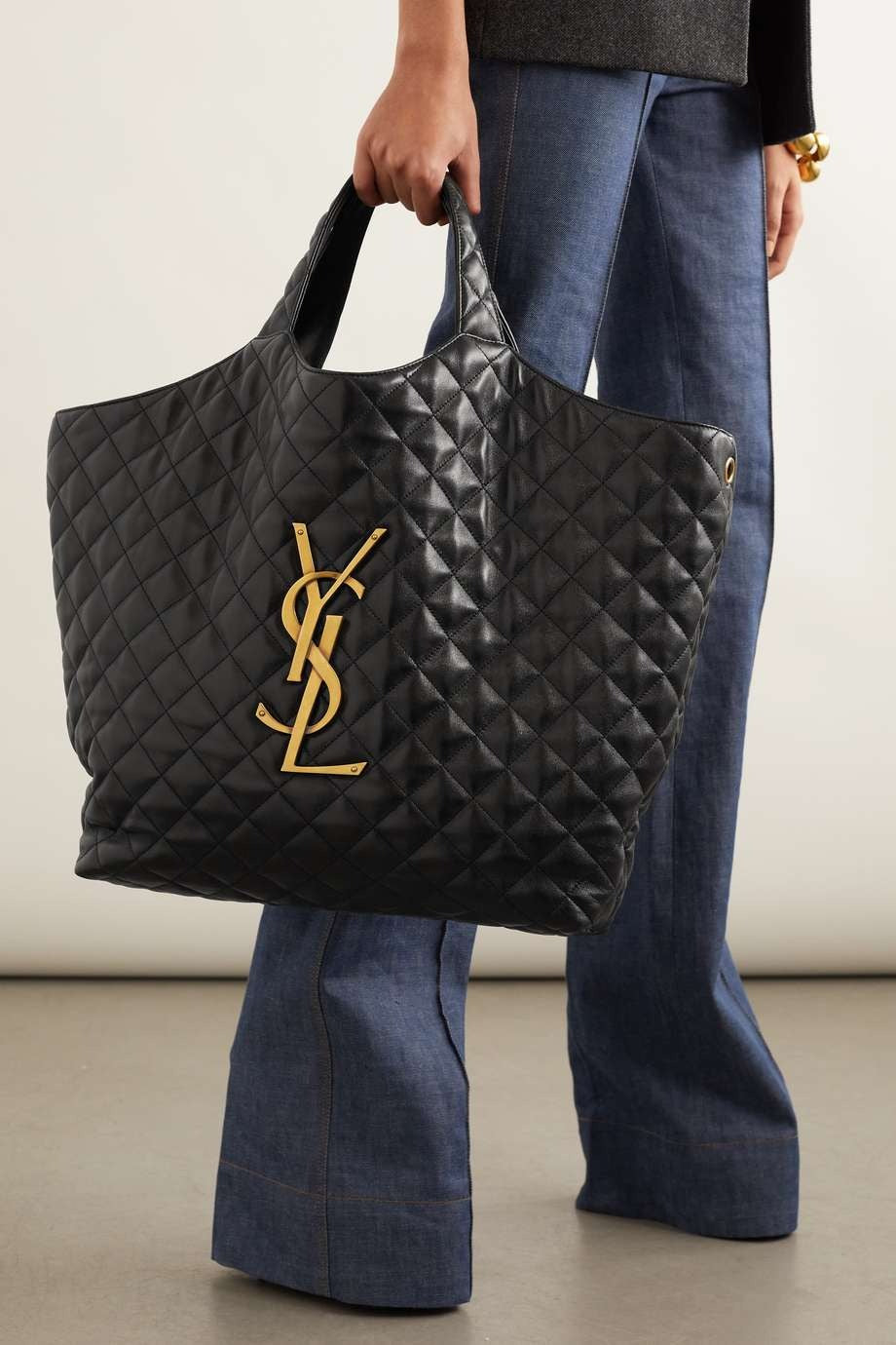 SAINT LAURENT Icare extra large embellished quilted leather tote mysite