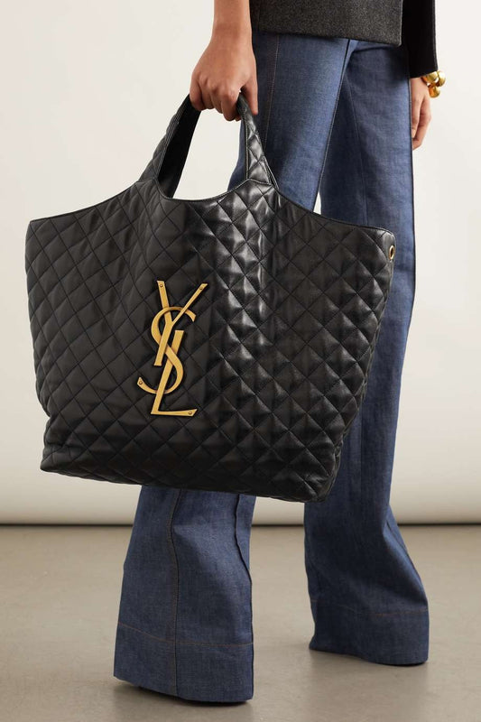 SAINT LAURENT Icare extra large embellished quilted leather tote mysite