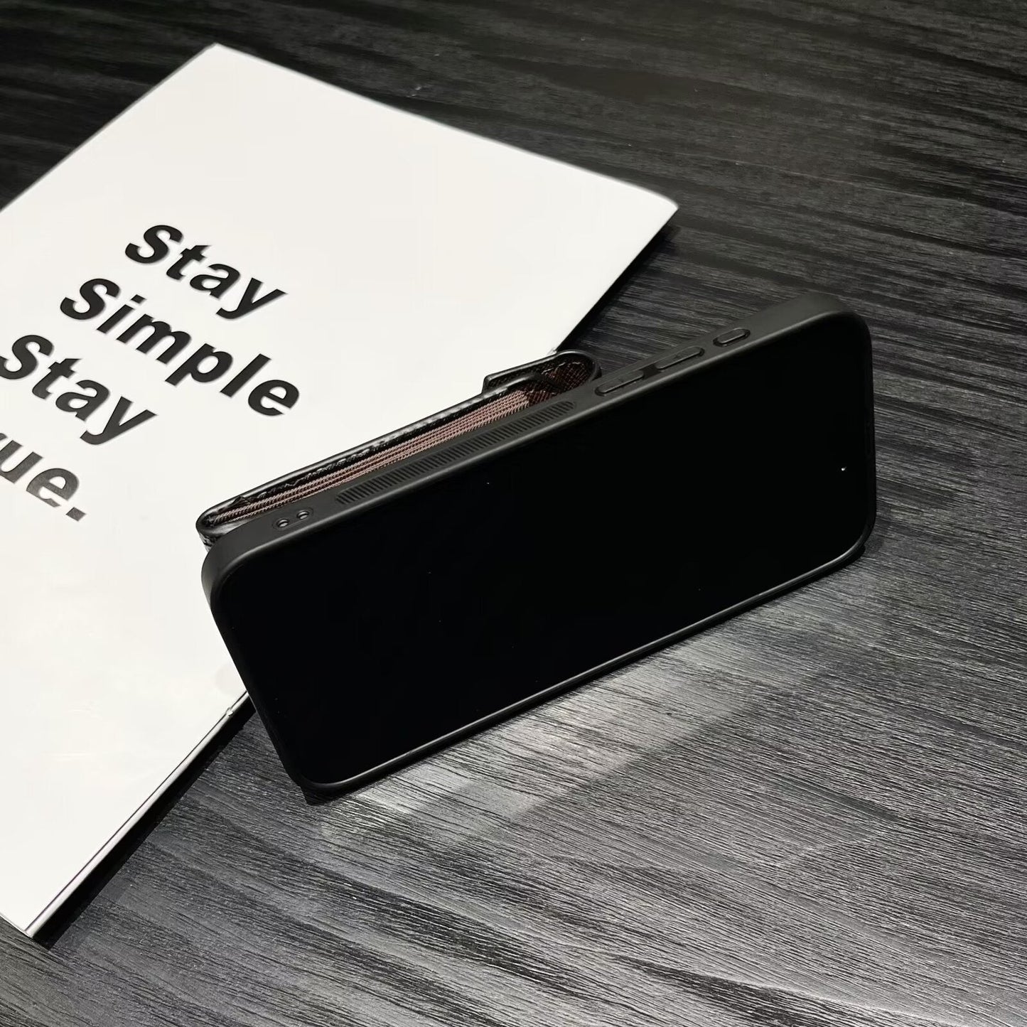 Luxury Card Holder Canvas Leather Apple iPhone Cases mysite