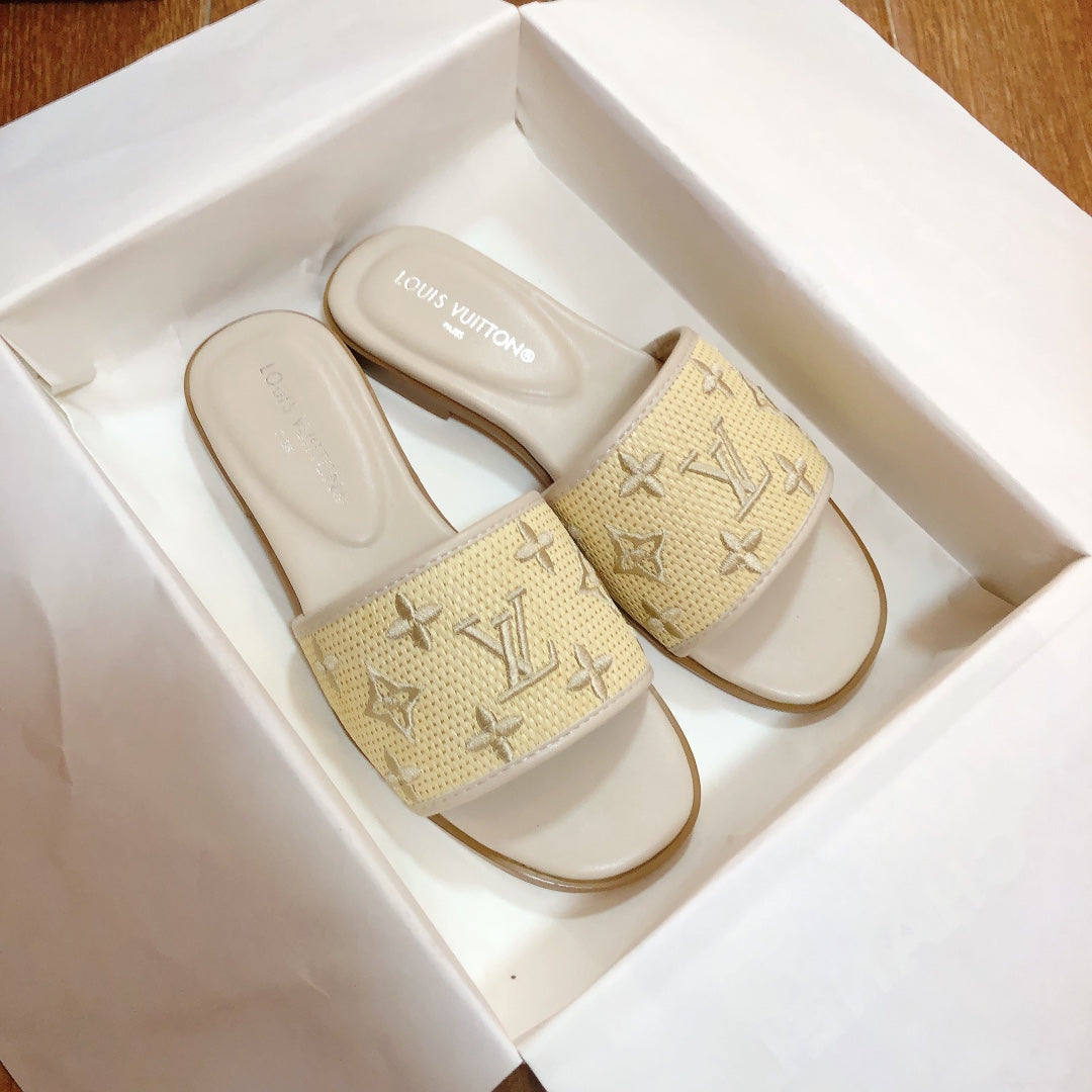 Woven Embroidered Slippers mysite