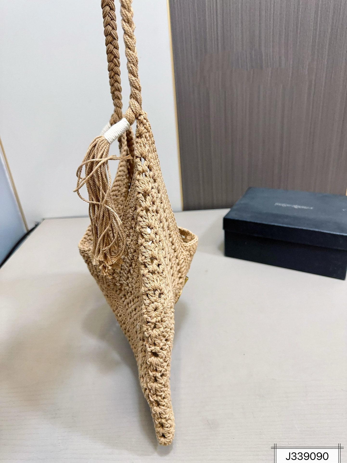 SAINT LAURENT YSL Raffia Tote Bag Beach Casual 37x22cm mysite