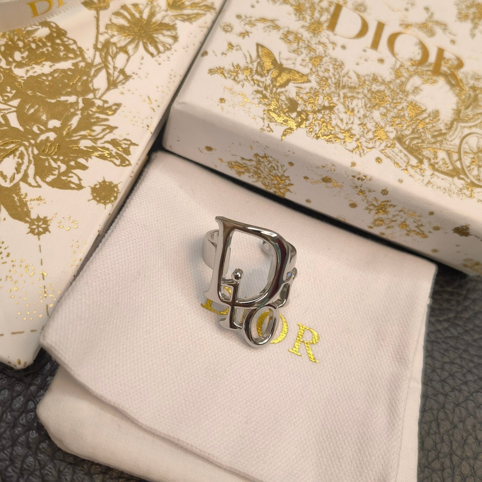 Hollow Lettering Open Ring mysite