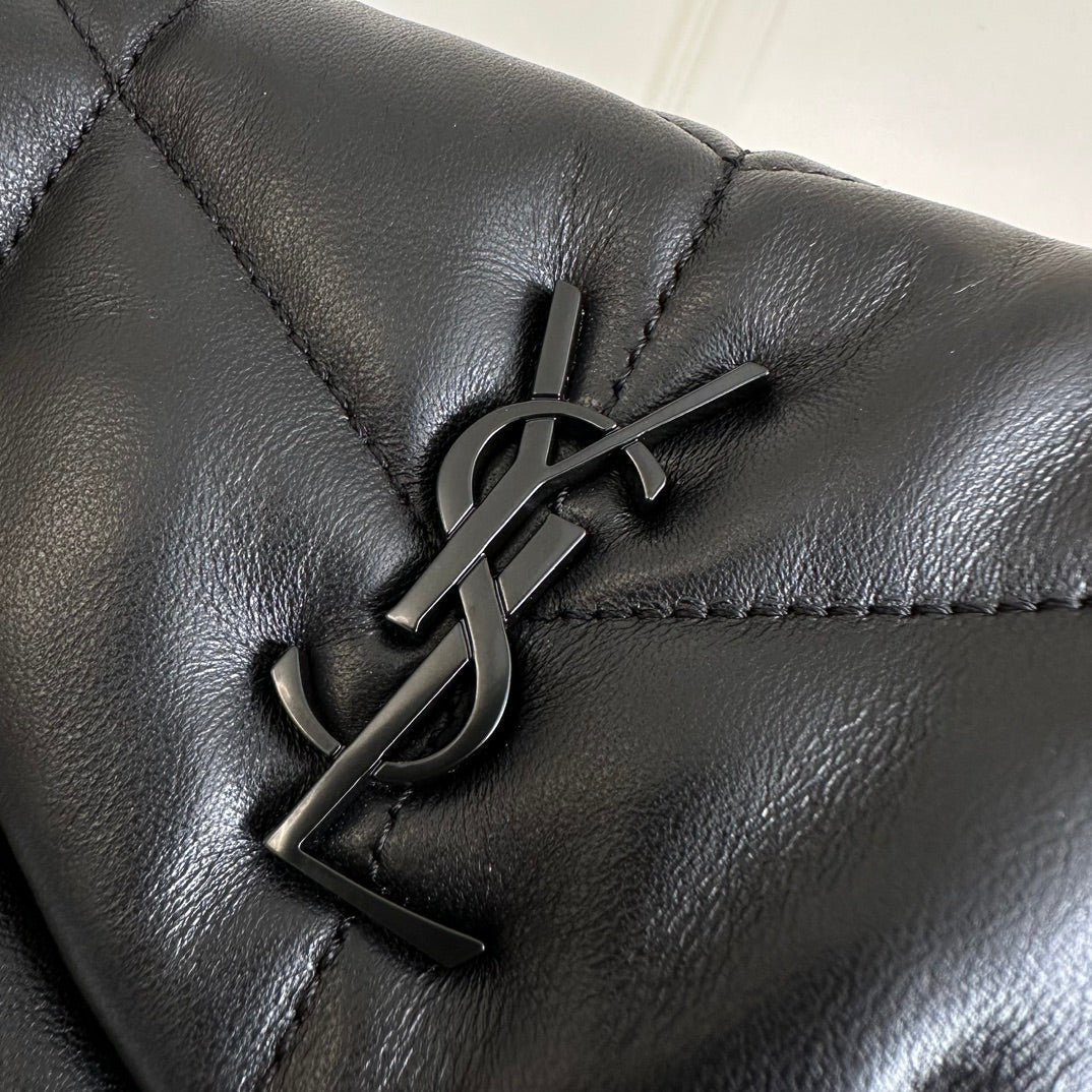 YSL  Loulou Puffer Toy Bag In Quilted Lambskin Black Size 23x15.5x8.5 mysite