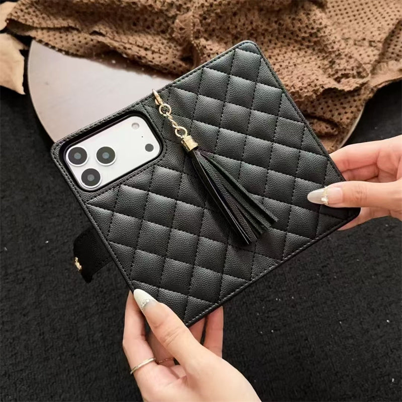Premium Chanel Leather Wallet Leather Crossbody Bag Apple iPhone Cases mysite
