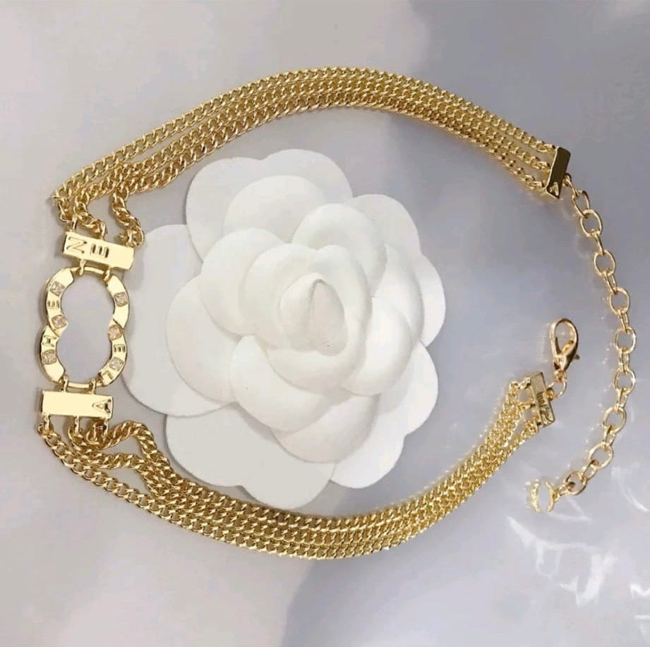 Luxury Brand CC Pendant Necklace Choker mysite