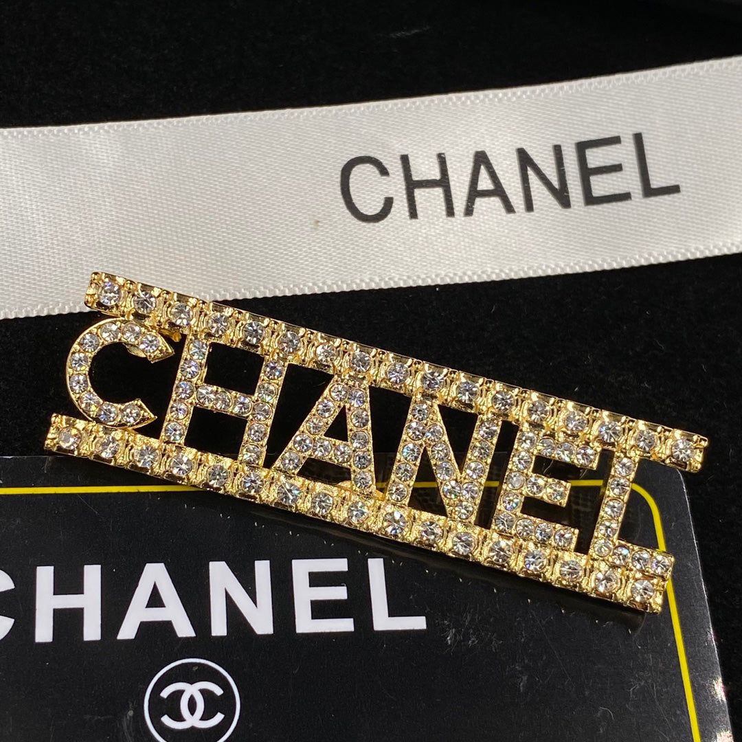 Sparkling Diamond Letter Brooch mysite