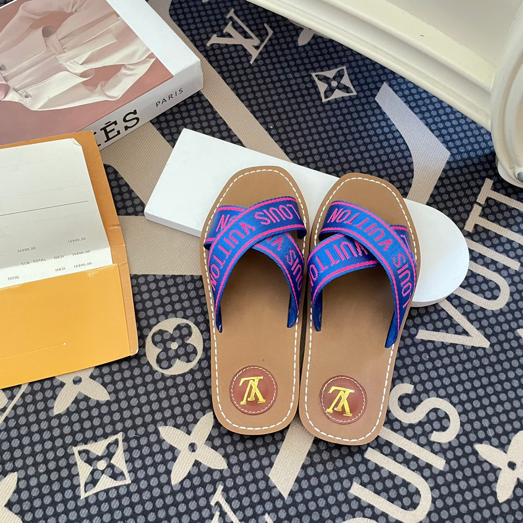 New Cross Strap Slippers Sandals mysite