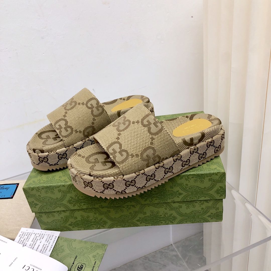 Platform Slippers With Double G Motif mysite