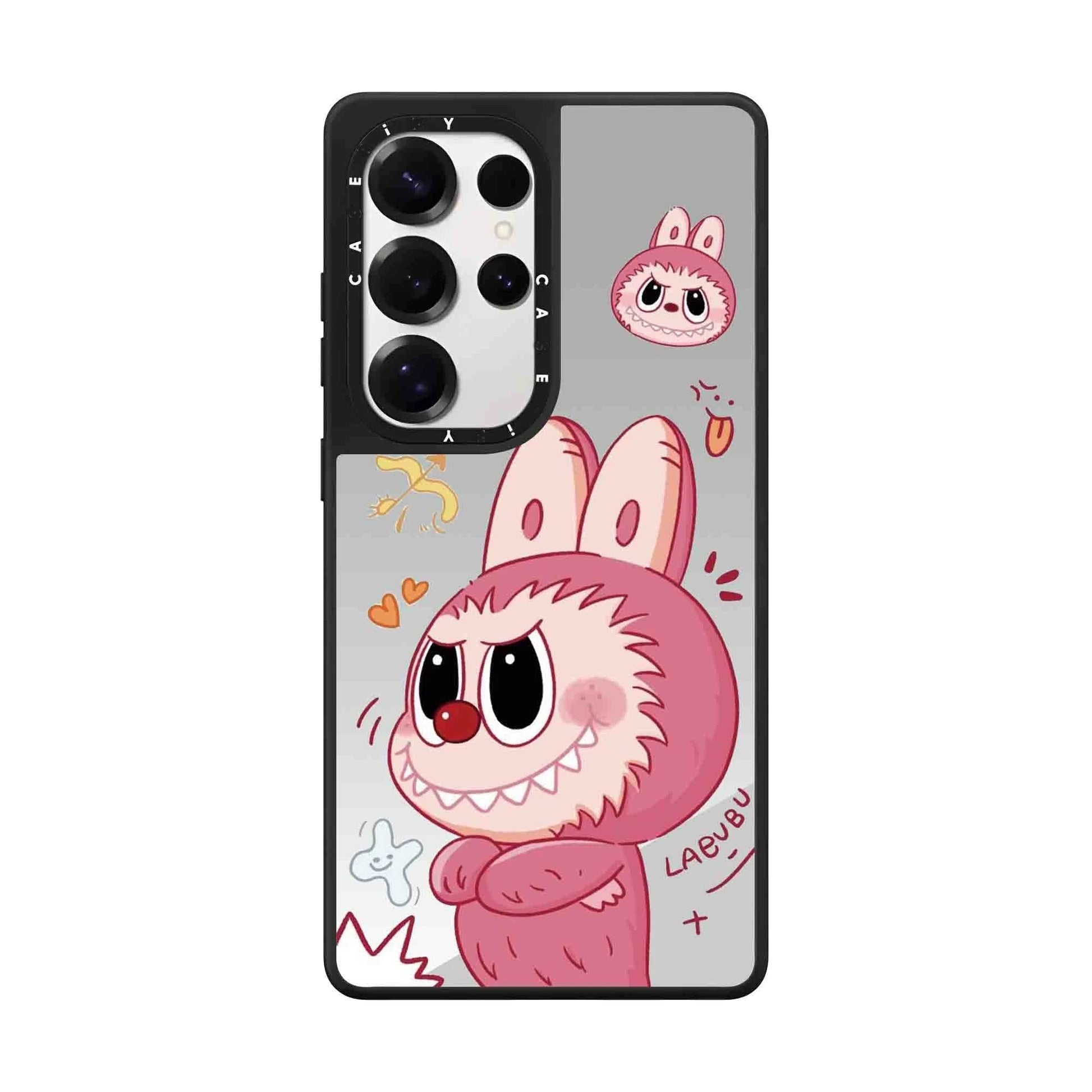 Cute Cartoon Labubu | Pink Labubu Mokoko - Phone Case Samsung Galaxy S25 S24 S23 Ultras mysite