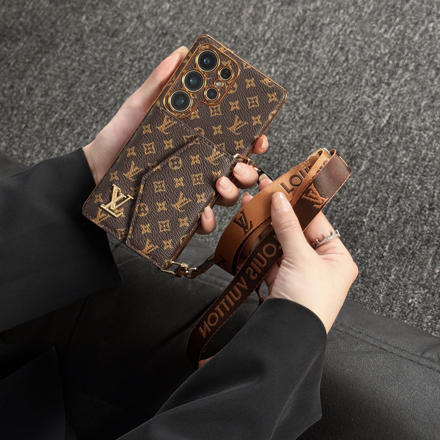 Advanced Leather Samsung Phone Case with Wallet and Strap.s mysite