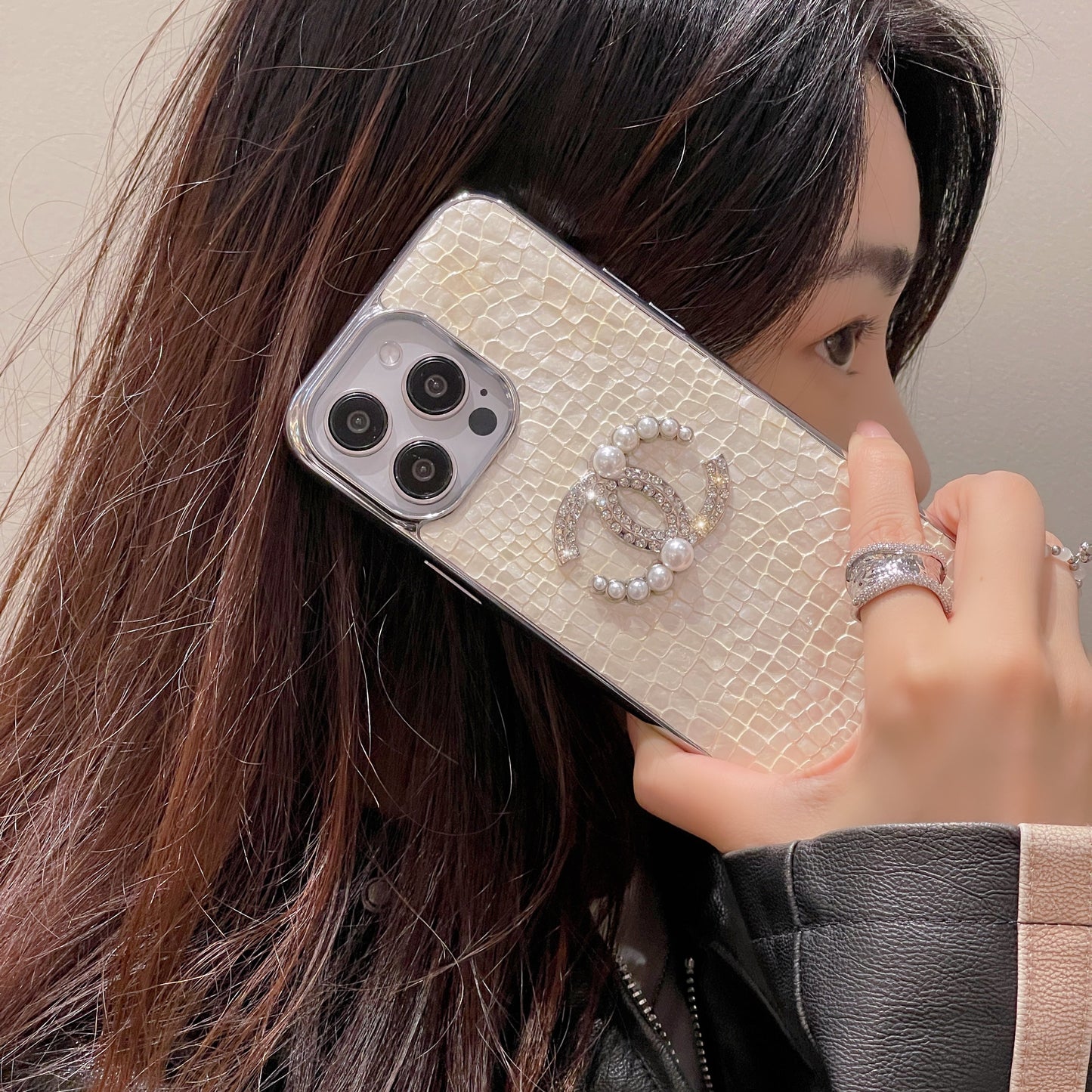 CC Crocodile Leather Pattern iPhone Case mysite