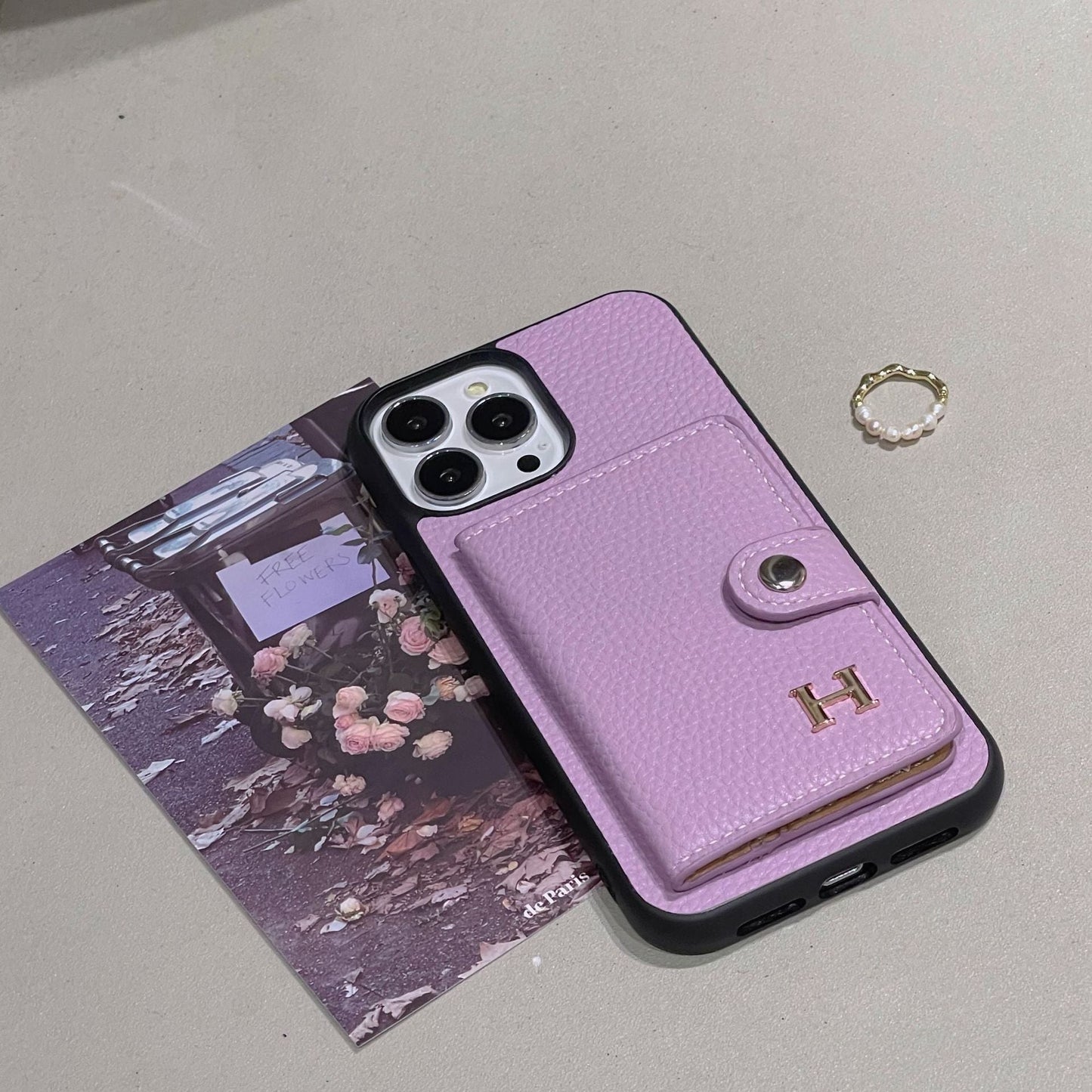 H Leather Card Holder iPhone Case mysite