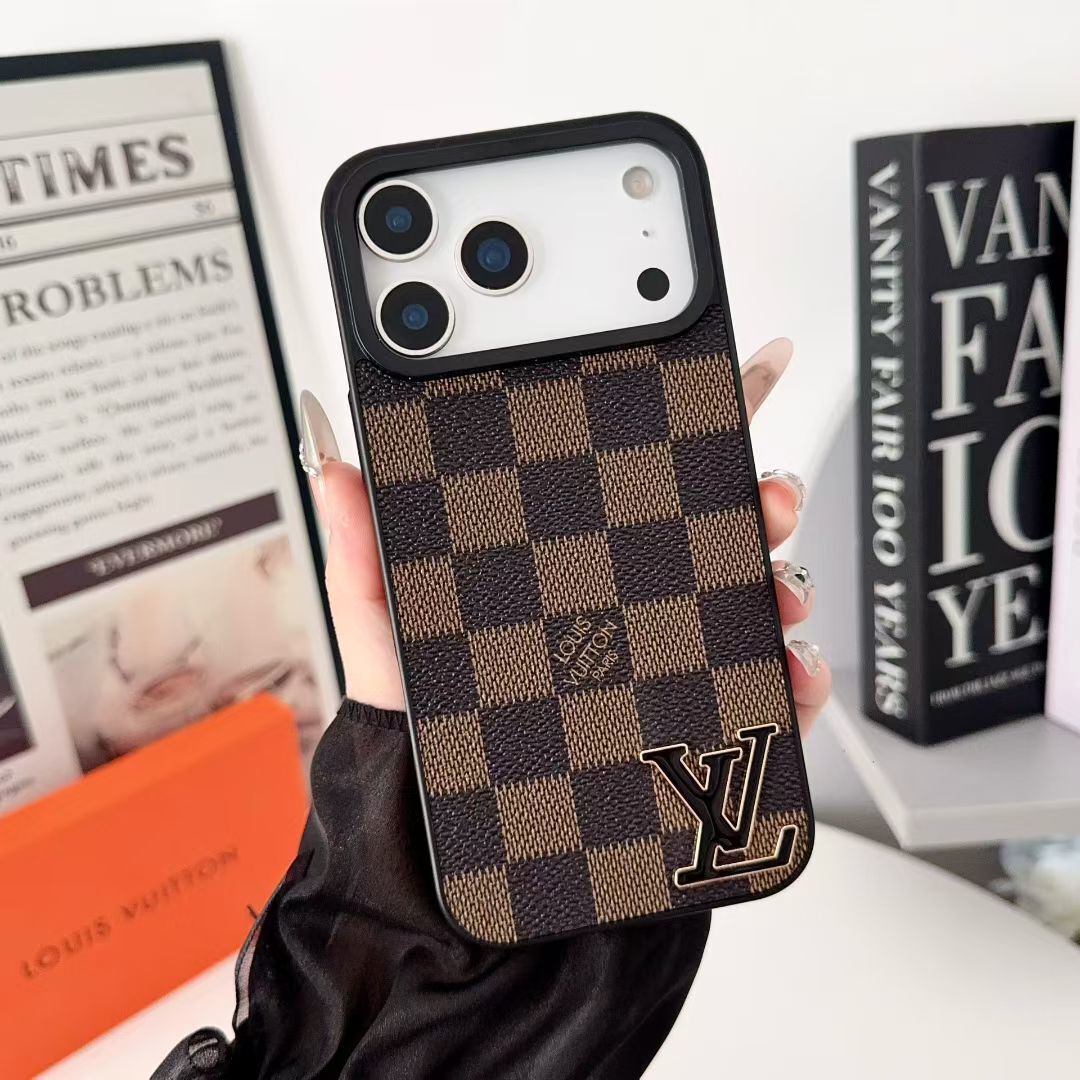Luxury LV Leather Phone Case For iPhone 17 / 16 / 15 / 14s mysite
