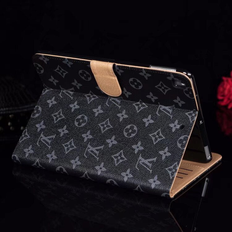 Elegant Monogram Canvas Flip Cover Apple iPad Protective Leather Case mysite