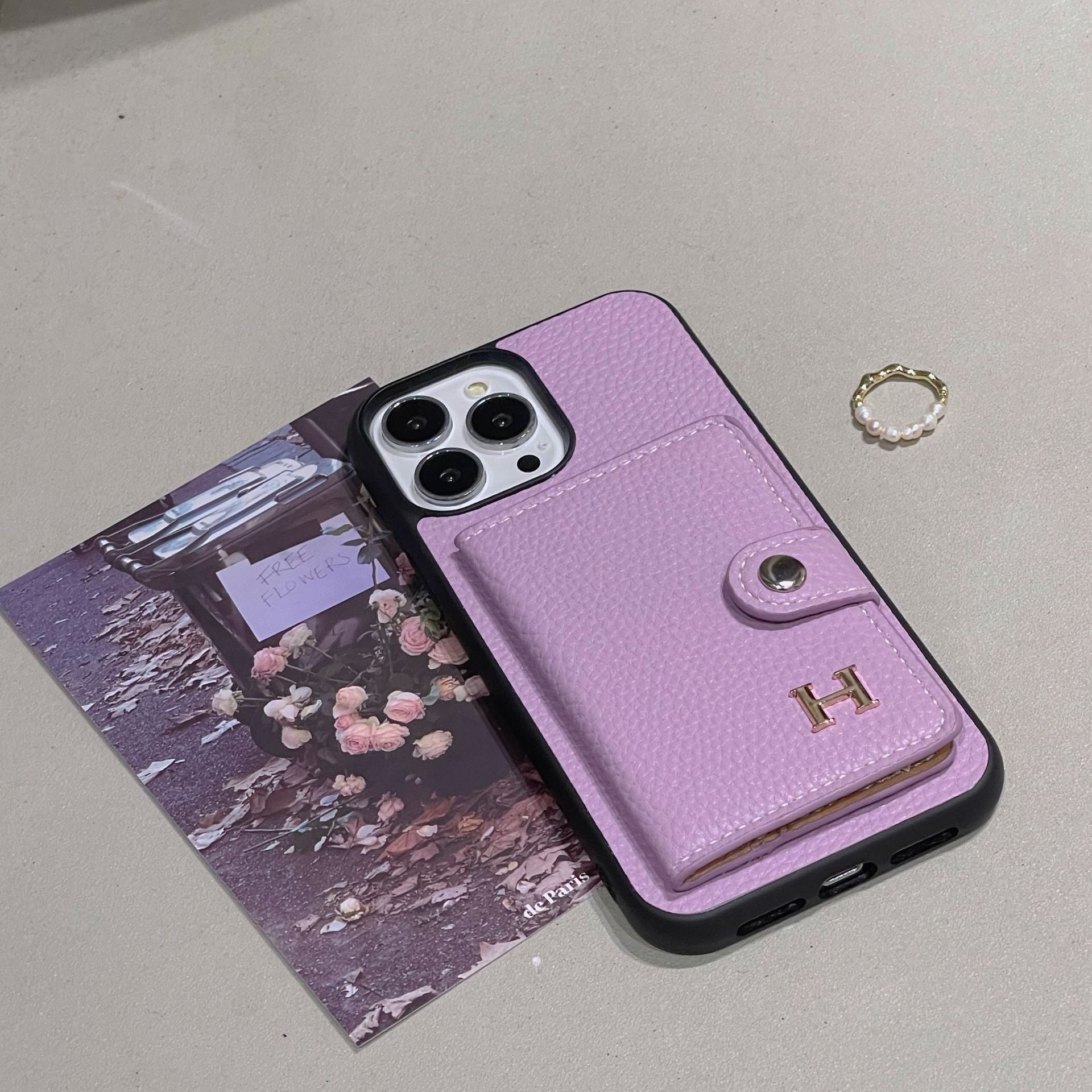 H Leather Card Holder iPhone Case mysite