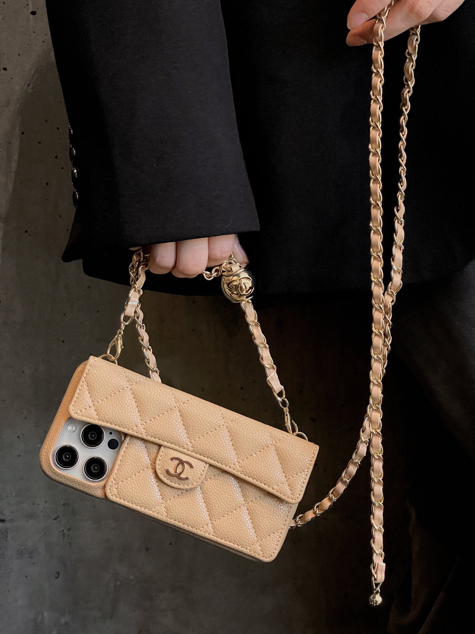 CC Card Bag Leather Chain iPhone Case mysite