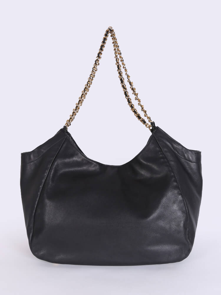 PRADA Vitello Soft Chain Handle Shoulder Bag Nero 48 x 33 x 20cm mysite
