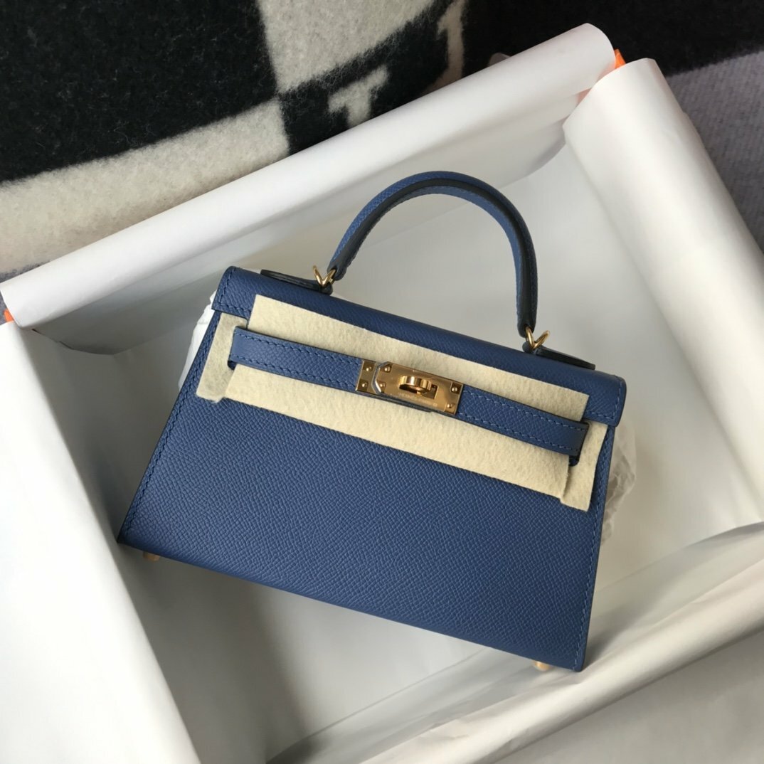 Hermes Handle Bag 19cm Blue mysite