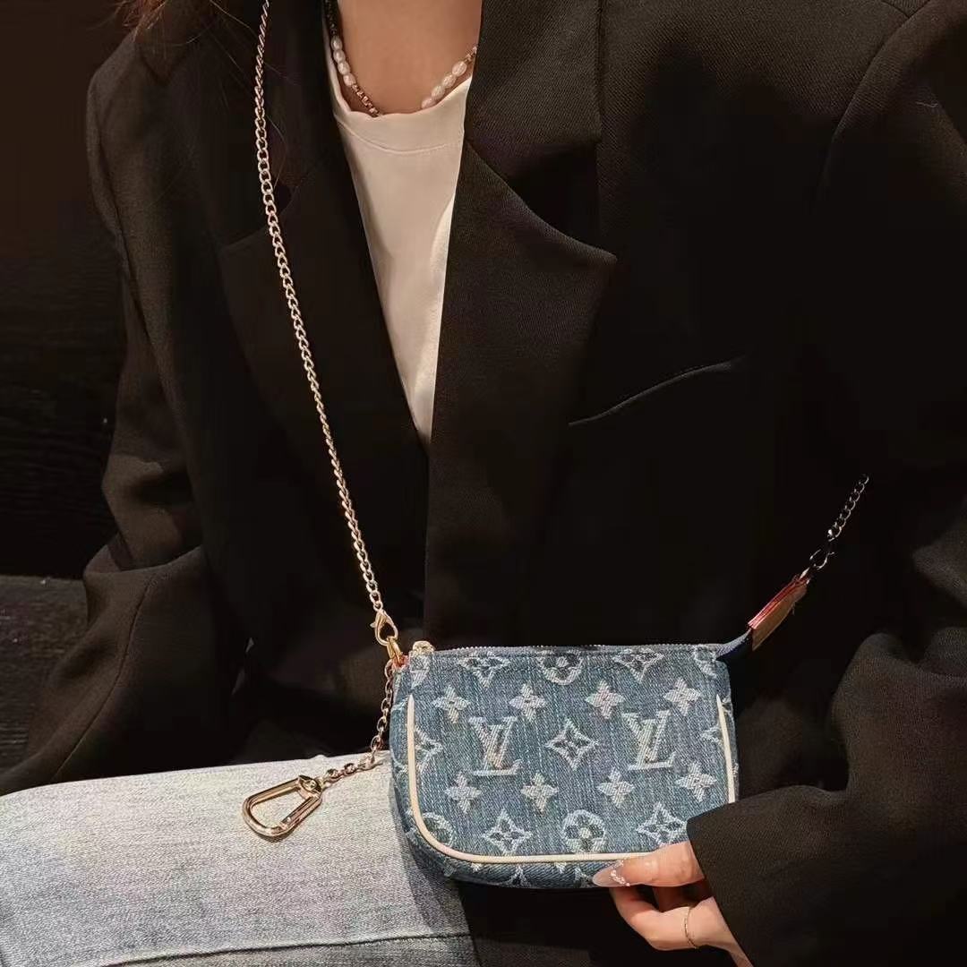 Classic Jeans Pattern Chains Bag mysite