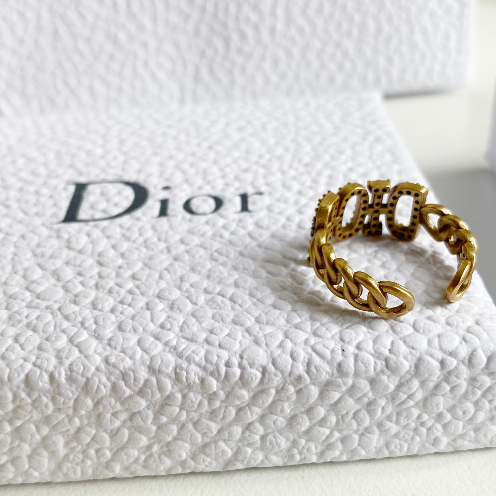 Vintage Chain Letter Open Ring mysite