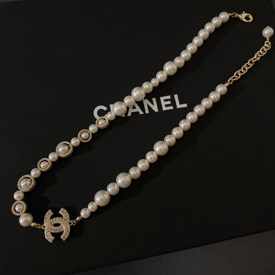 Fashion Diamond Pendant Pearl Necklace mysite