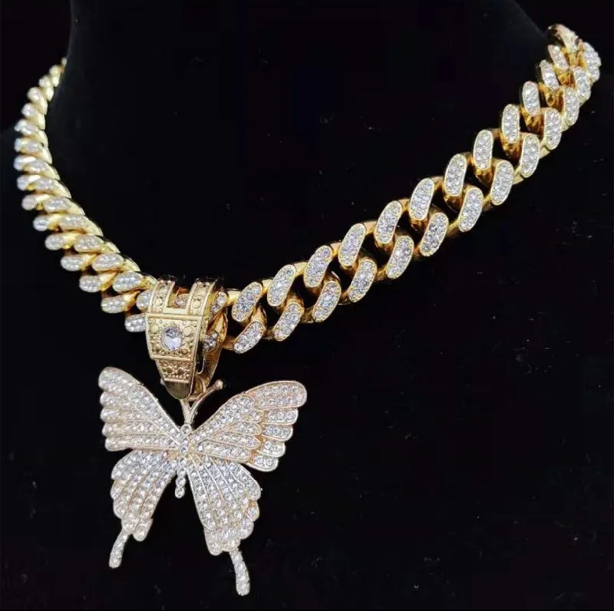 Ice out Bling Butterfly pendant Necklace mysite