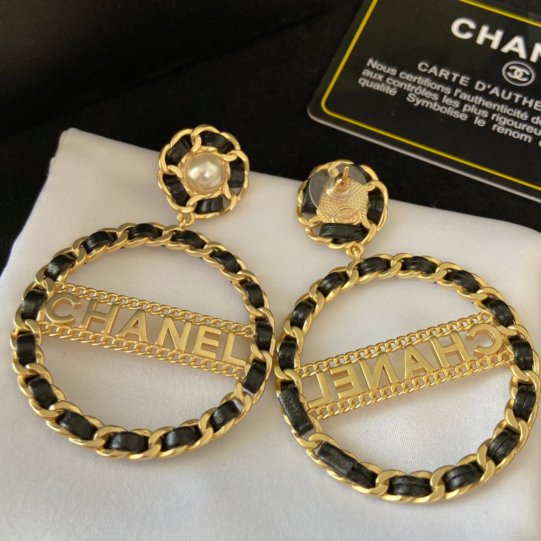 Fashion Leather Cord Large Hoop Earrings mysite