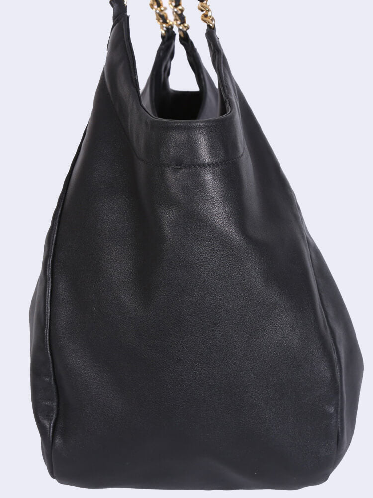 PRADA Vitello Soft Chain Handle Shoulder Bag Nero 48 x 33 x 20cm mysite