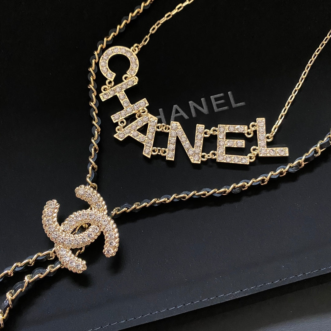 Fashion Diamond Double Necklace mysite