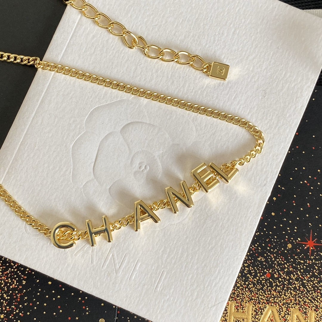 Fashion Gold Letter Necklace mysite