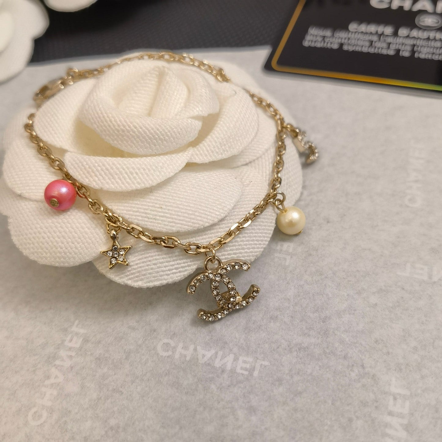 Fashion Pearl Rhinestone Pendants Bracelet mysite