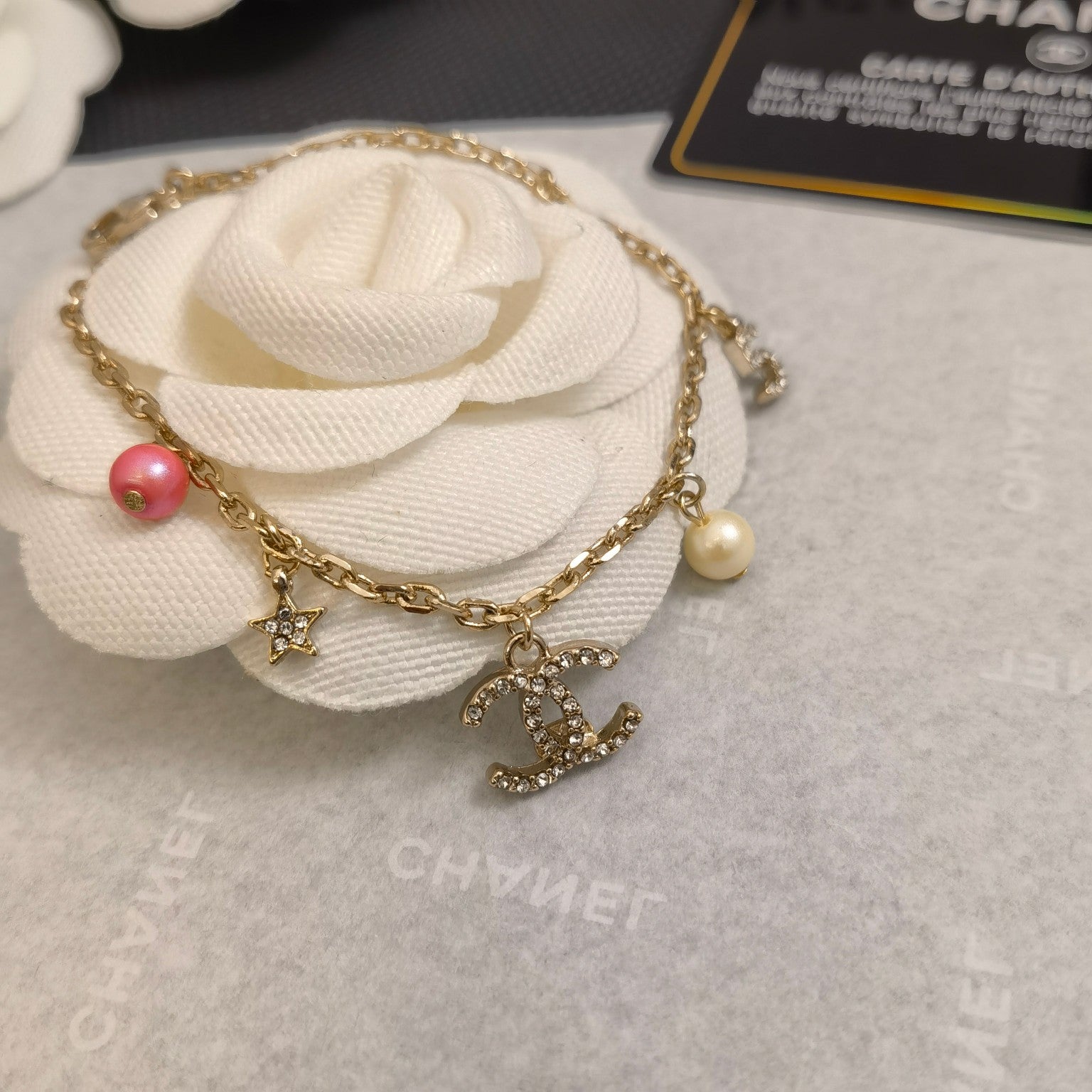 Fashion Pearl Rhinestone Pendants Bracelet mysite