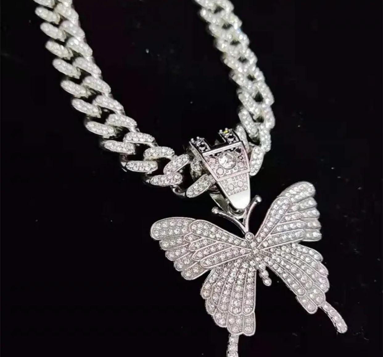 Ice out Bling Butterfly pendant Necklace mysite