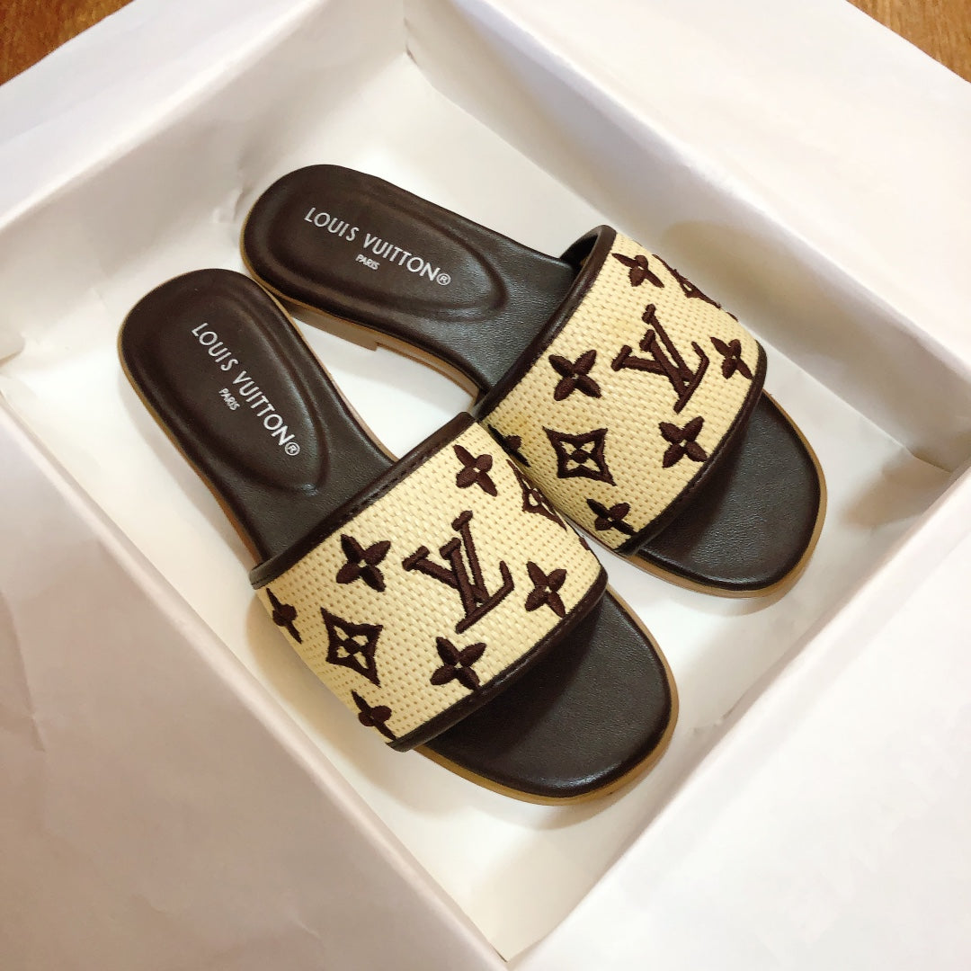 Woven Embroidered Slippers mysite