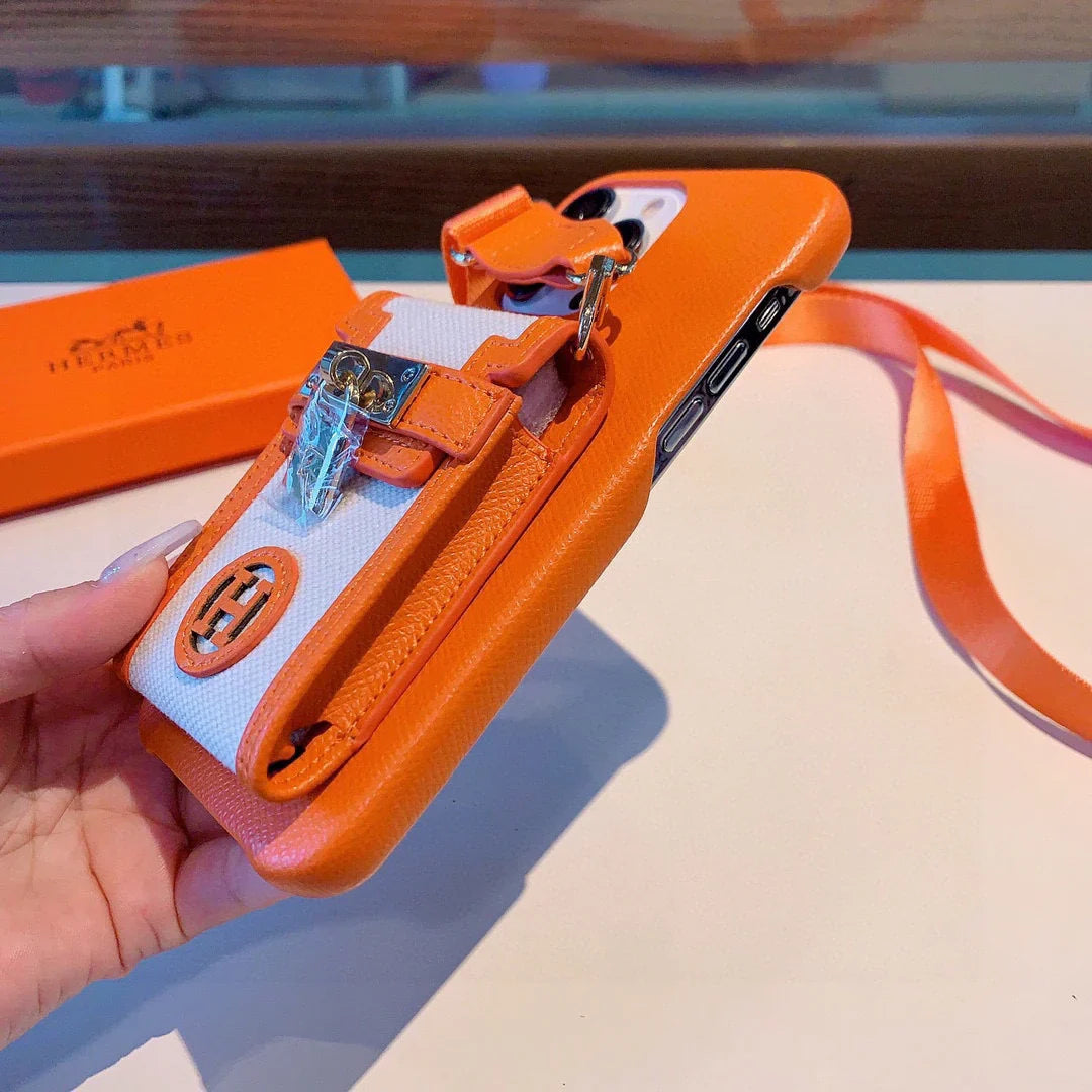 Hermes Luxury Leather Phone Case For iPhone 17-12s mysite