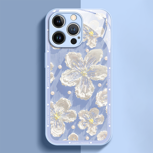Ins Hot Oil Painting Flower iPhone Case mysite