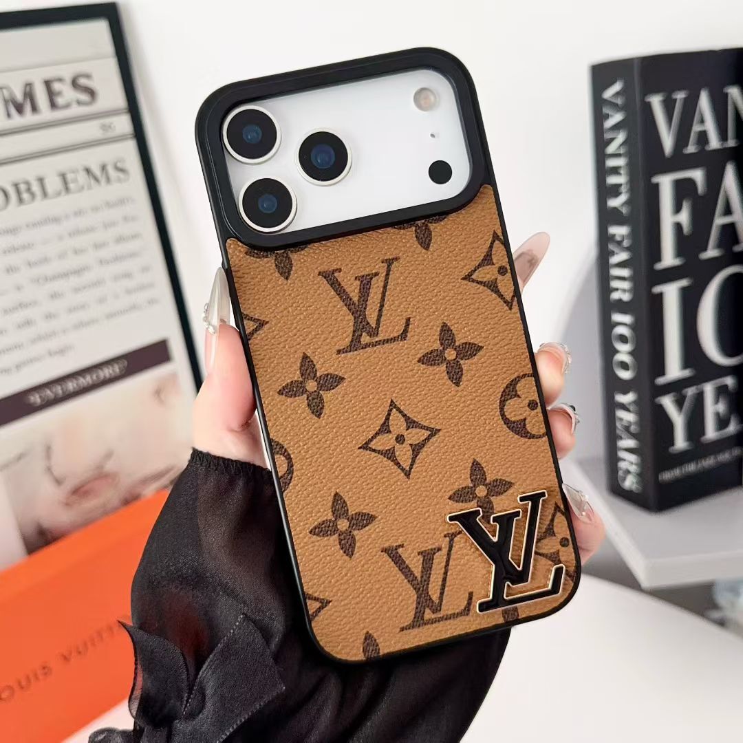 Luxury LV Leather Phone Case For iPhone 17 / 16 / 15 / 14s mysite