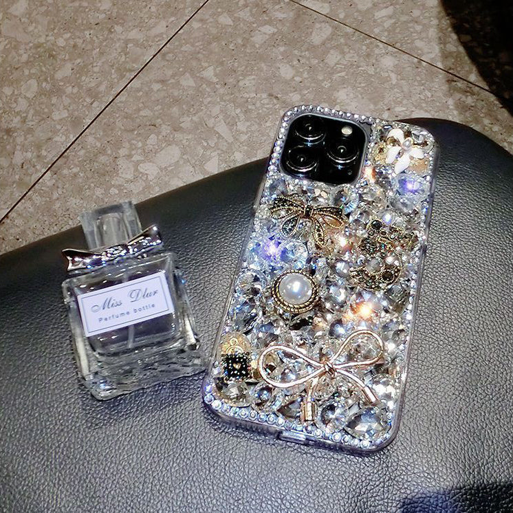 Luxury Rhinestone Diamond Perfume Bow-knot iPhone Case mysite