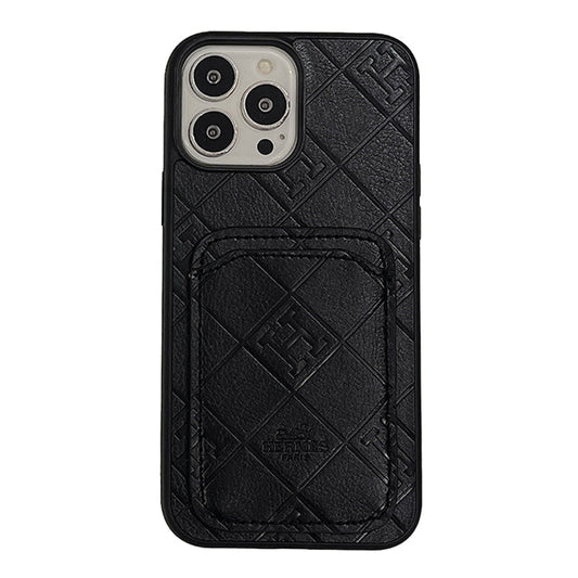 H Leather Card Holder iPhone Case mysite