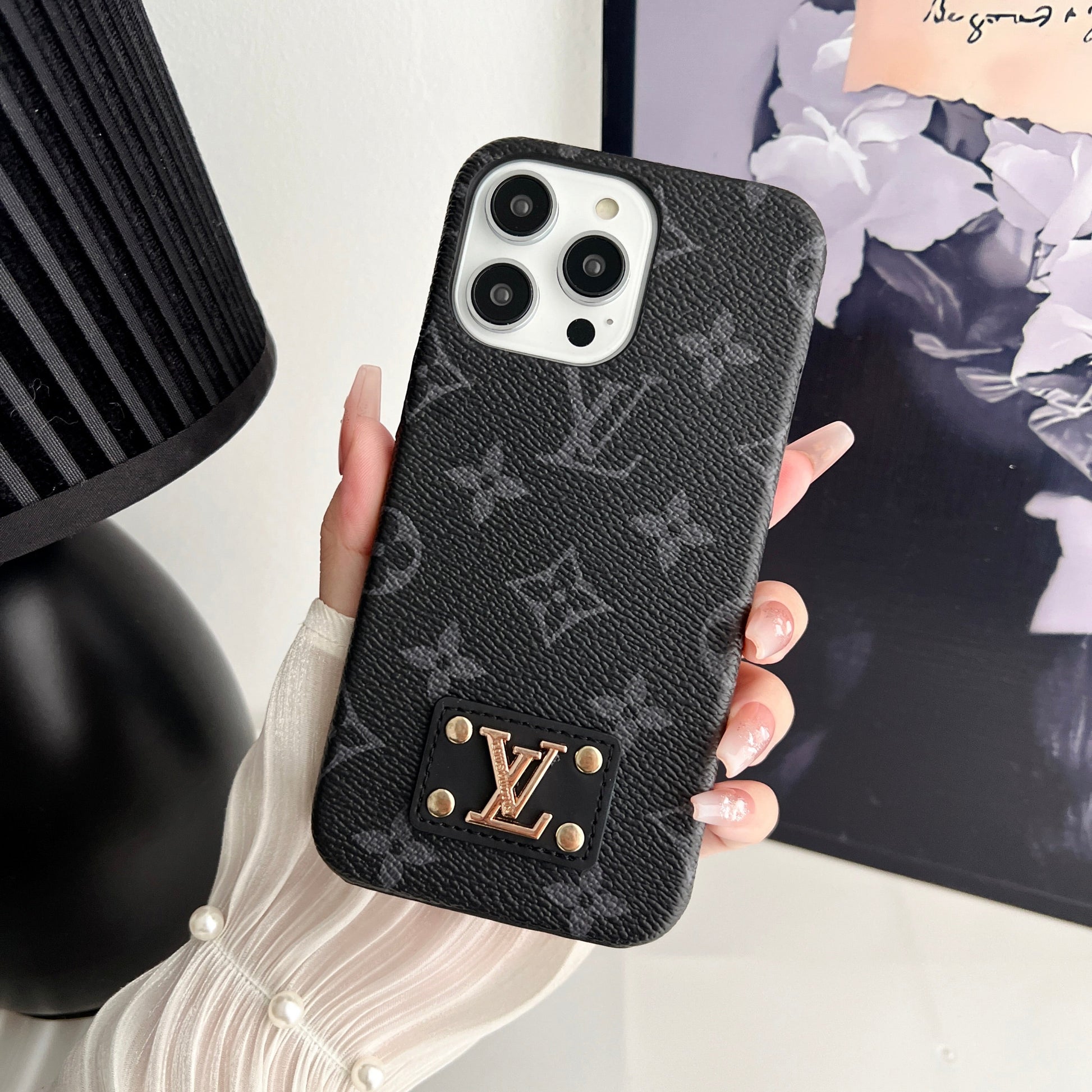 MONOGRAM LEATHER PC HARD BACK CASE FOR IPHONEs mysite