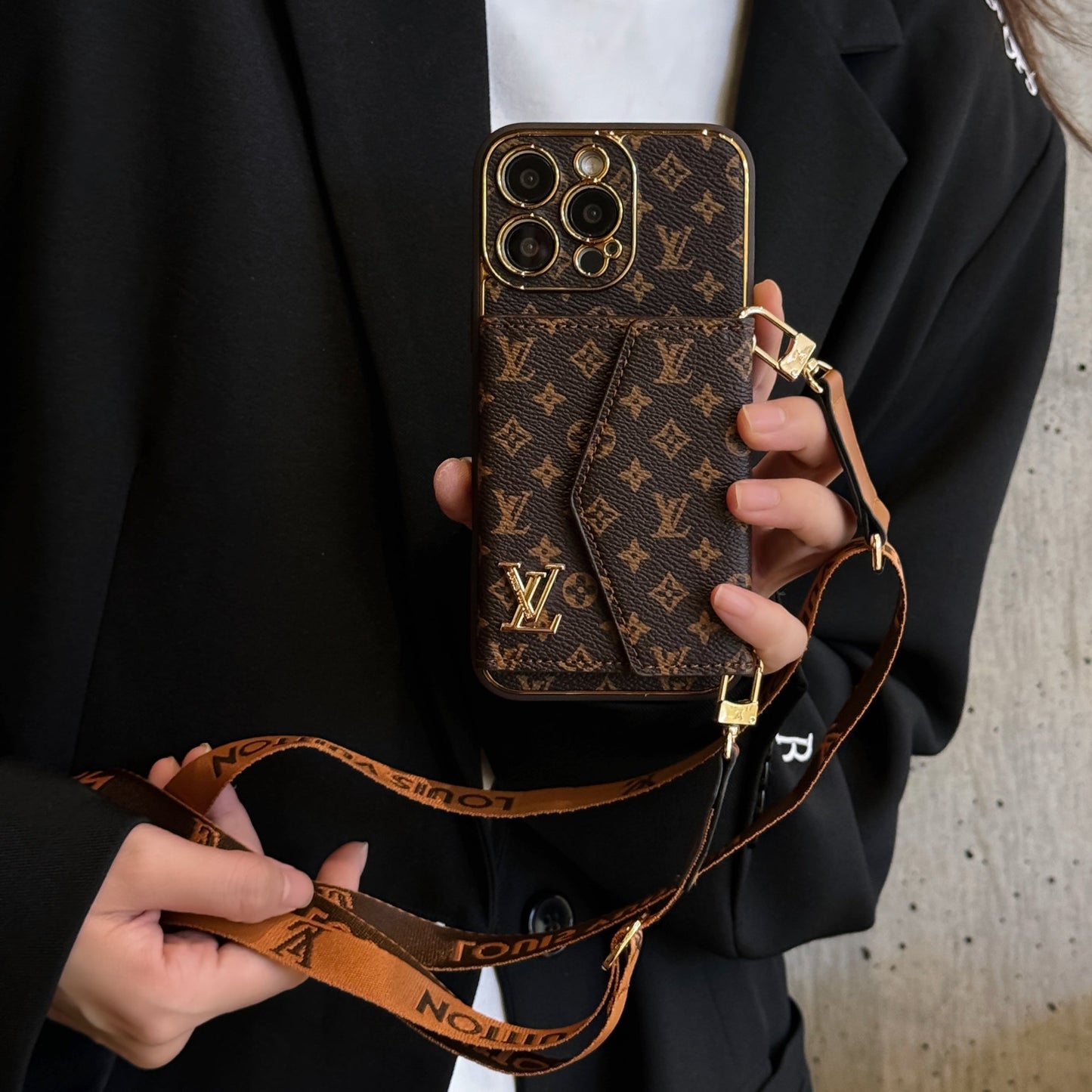 Luxury Monogram Canvas Leather Card Holder iPhone Cases mysite