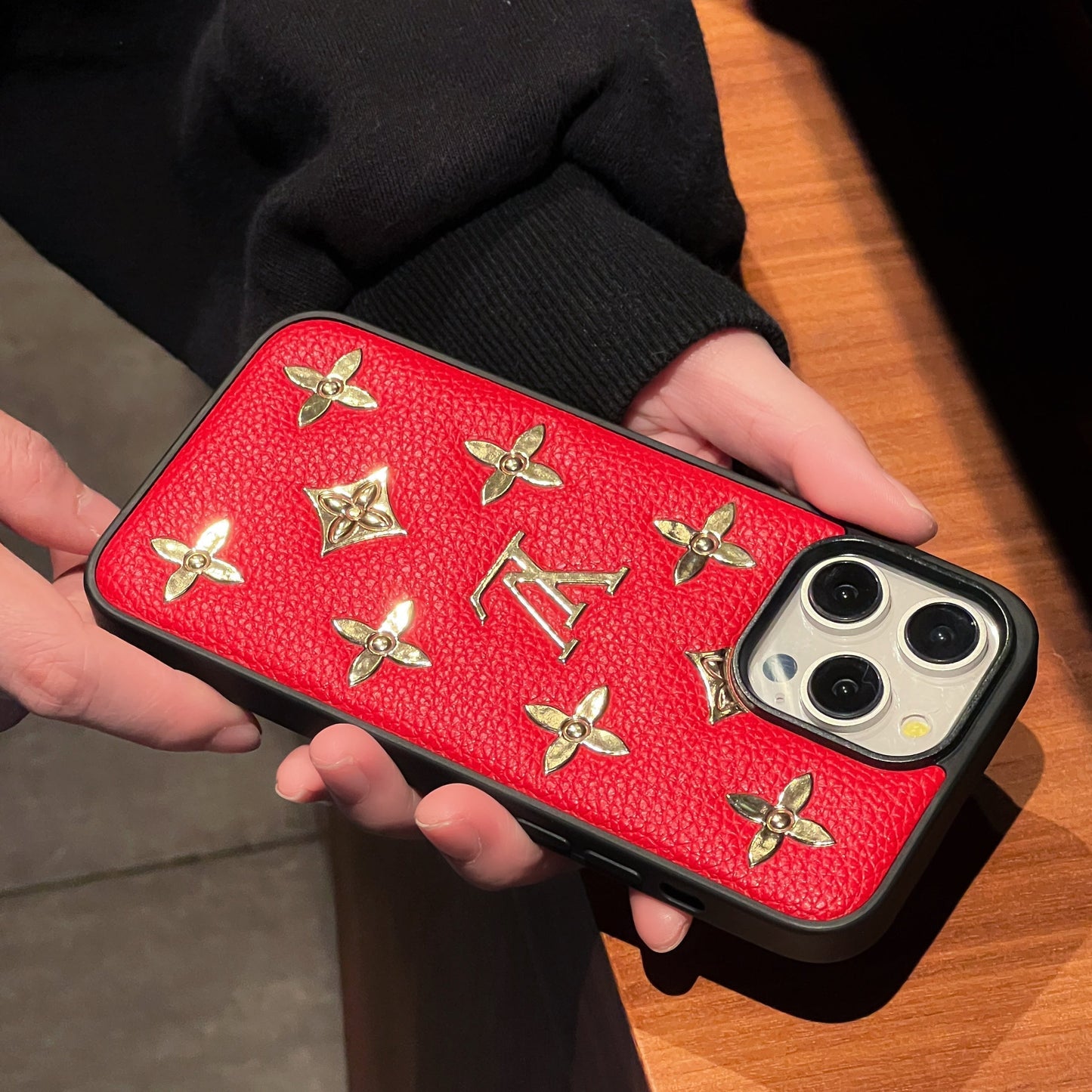 Lou Gold Leather iPhone Case mysite