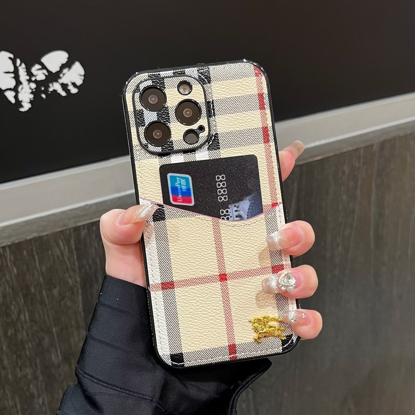 CLASSIC CANVAS LEATHER MONOGRAM BACK CARD APPLE PHONE CASEs mysite