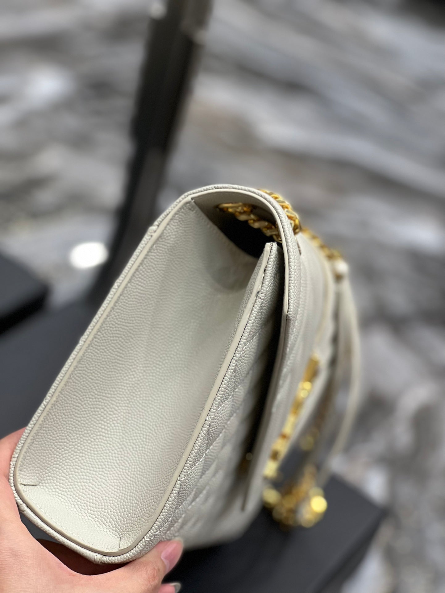 Ysl Envelope Bag Medium White 487206 mysite