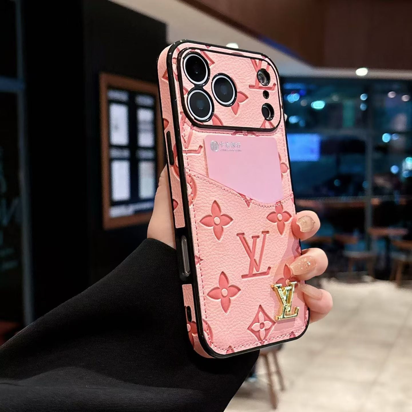 Lv Luxury Phone Case With Card Holder For iPhone 17/ 16 / 15 / 14s mysite